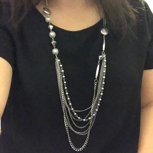 Multi layered long necklace